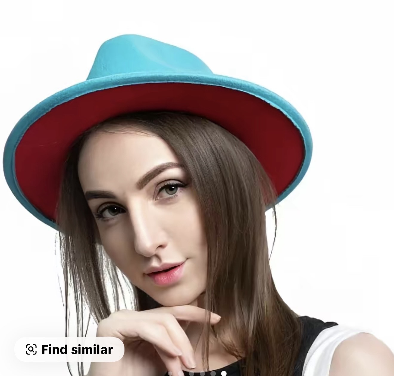 Blue and Red Fedora